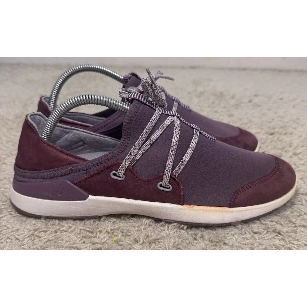 Olukai Women's Mikili Purple Slip On Waterproof Deck Boat Beach Shoes Size 9.5 M